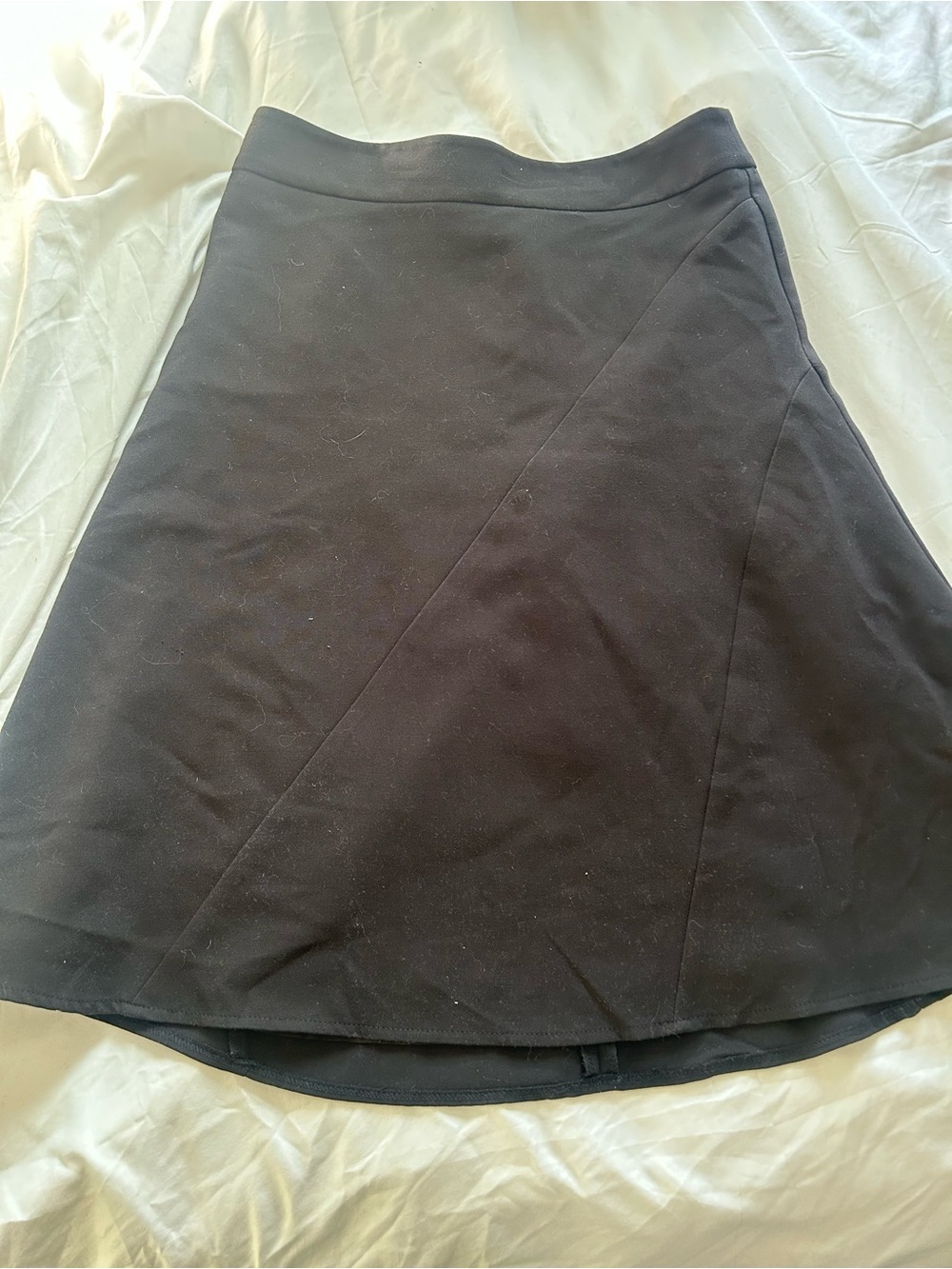 LOFT Black A-Line Panel Skirt 6